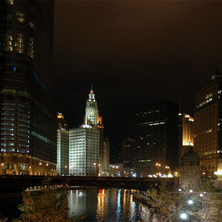 A bridge Over the River Chicago